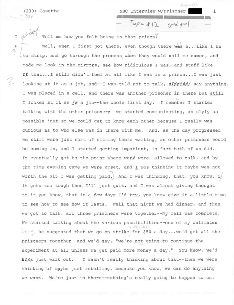 NBC Chronolog Transcript Page 1