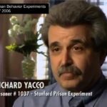 Close-up of Rich being interviewed and identified as RICHARD YACCO, Prisoner # 1037 - Stanford Prison Experiment